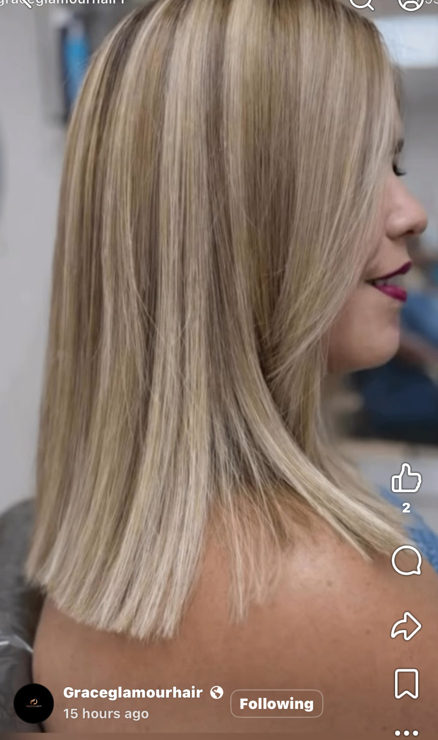 Highlights rubios trabajados por Grace Glamour Hair