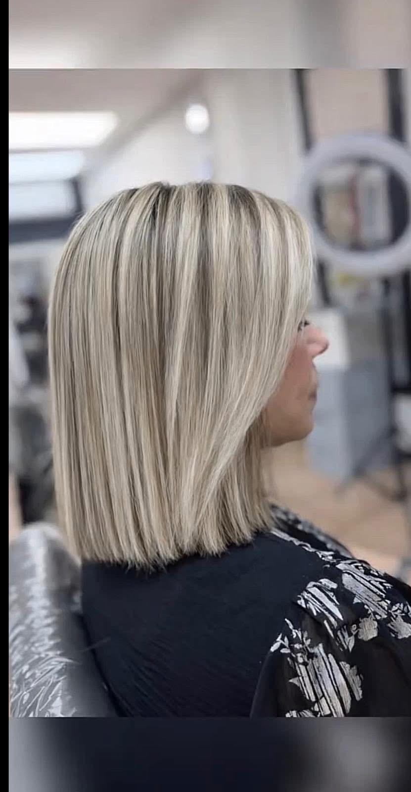 Bob rubio con highlights luminosos por Grace Glamour